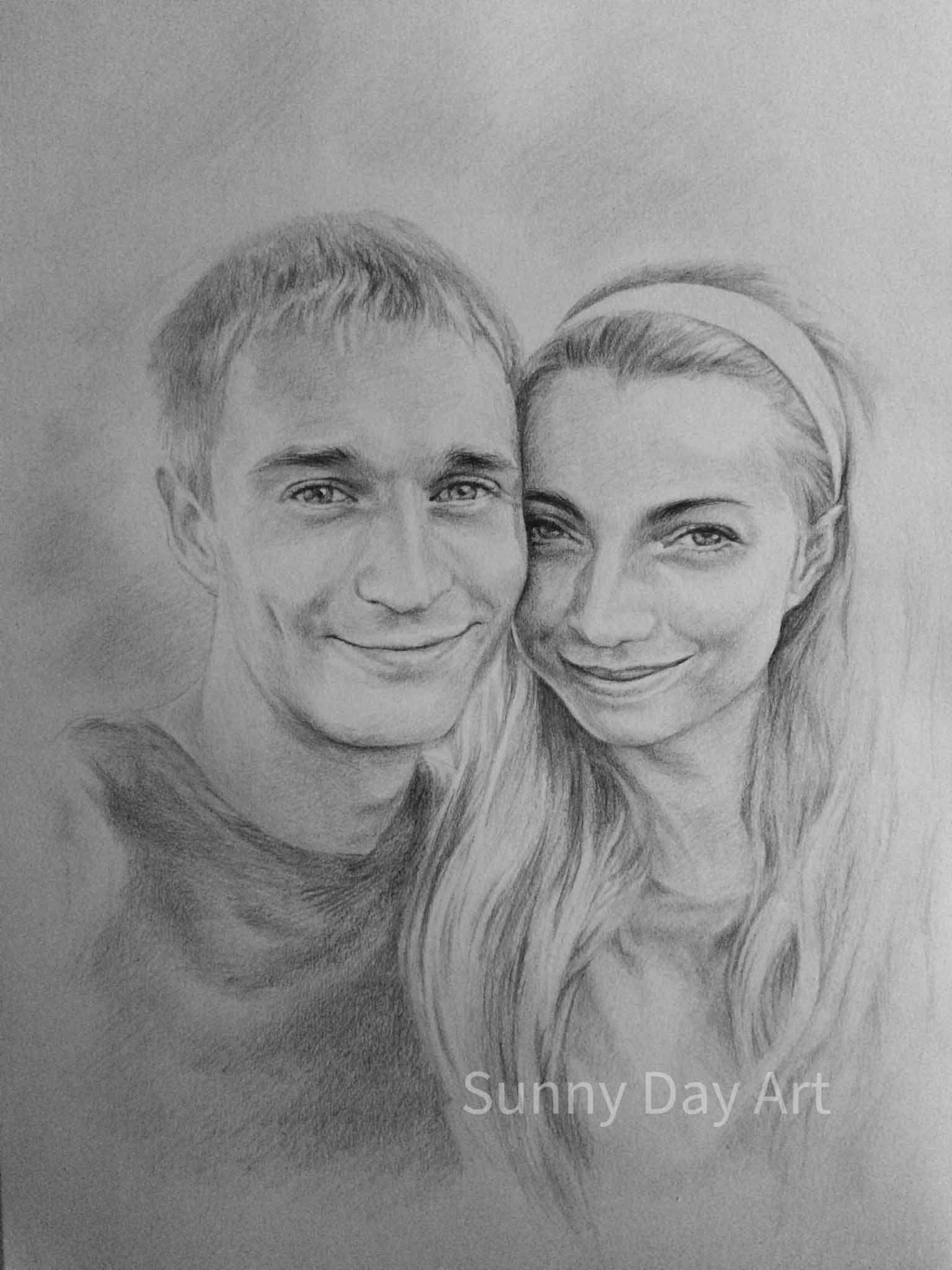 Portrait of a blonde couple, cheek to cheek, smiling at the camera.