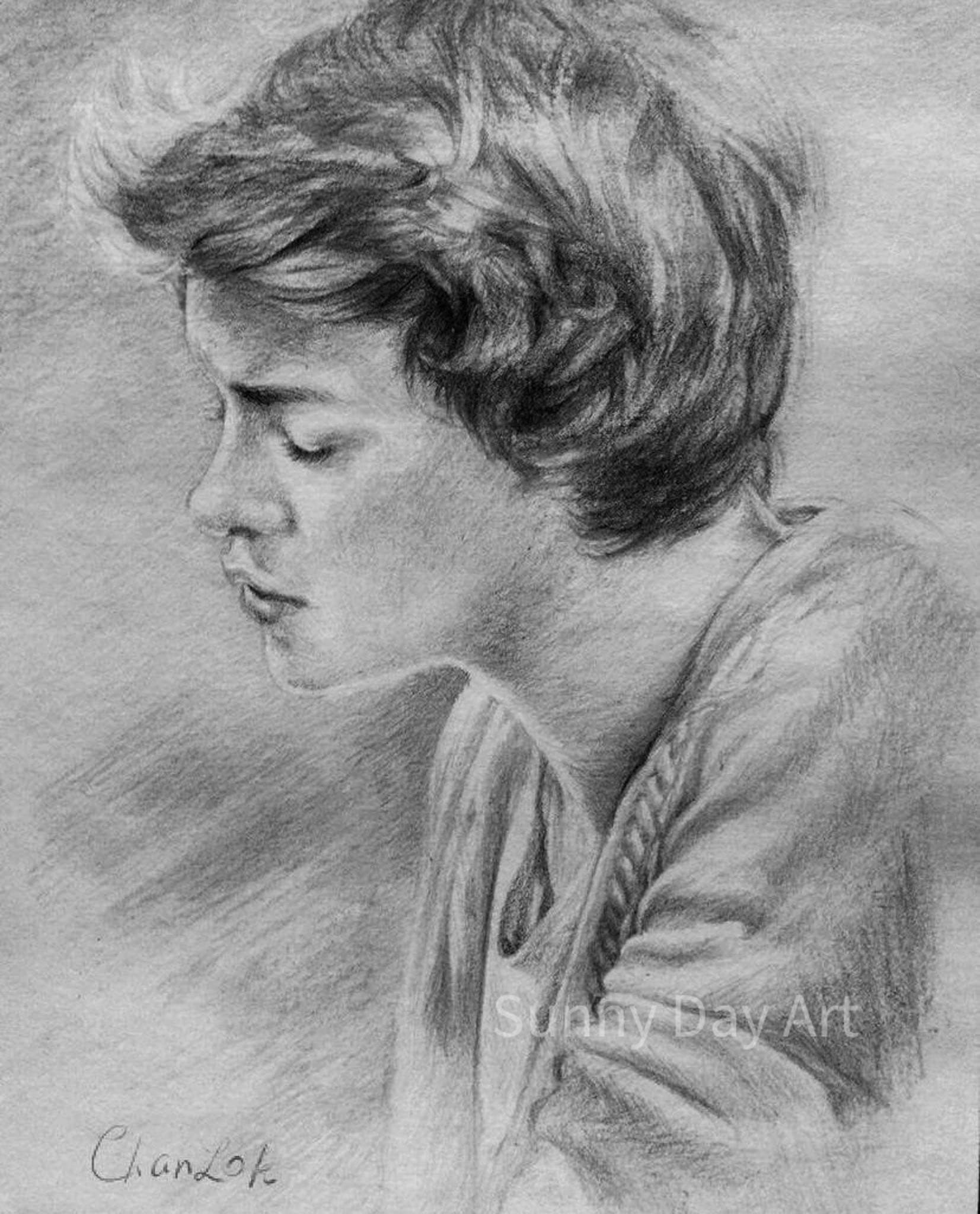 Soulful portrait of a young man with an impressive hairstyle and closed eyes, singing.